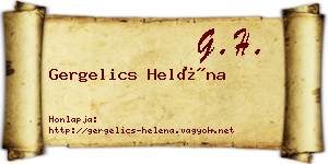 Gergelics Heléna névjegykártya